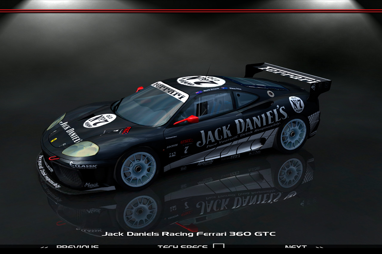 Jack Daniels Racing, Ferrari 360 Gtc #6007, Driven By Steven Richards